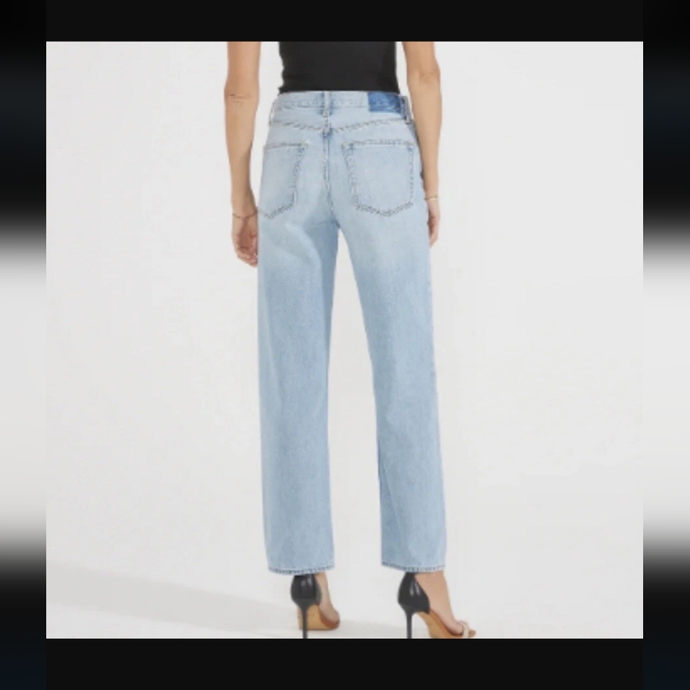 Etica Tyler Vintage Straight Jeans Blue Seafoam Sz 25 NWT $238 Distressed - Picture 2 of 16